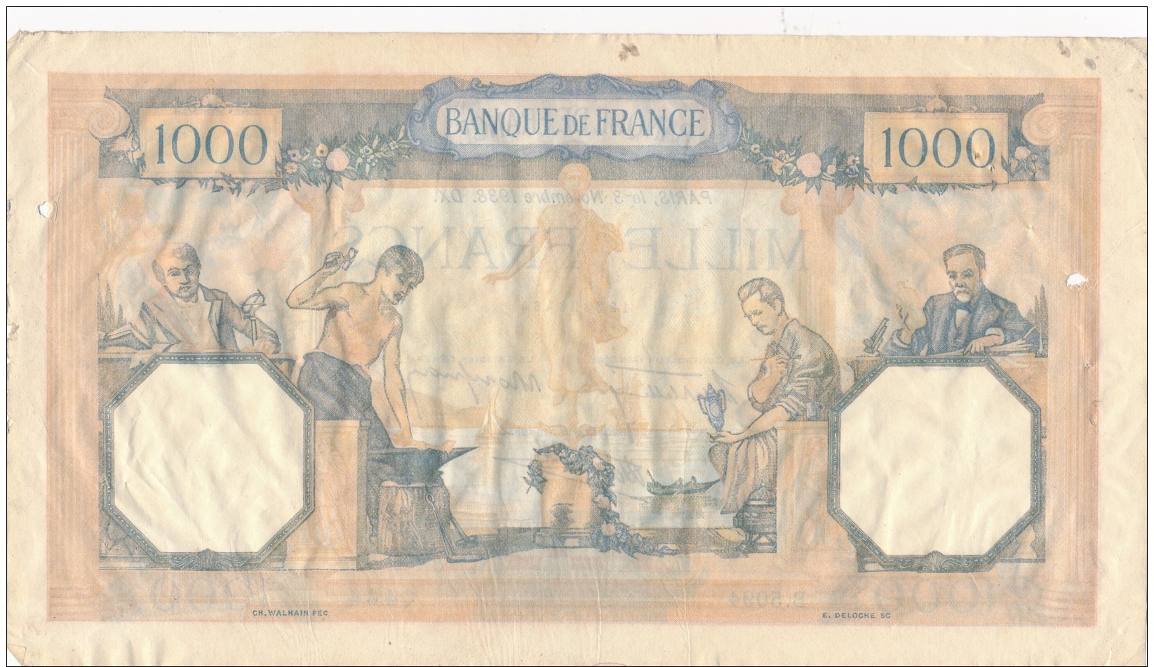 H32 - FRANCE - Billet De 1000 Francs Cérès Et Mercure - 1 000 F 1927-1940 ''Cérès Et Mercure''