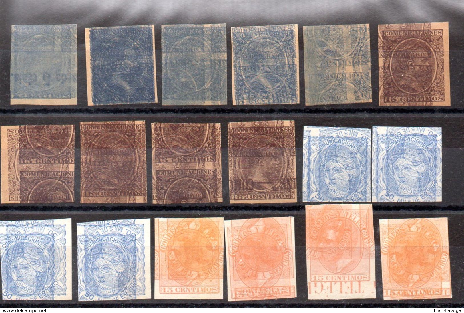 Lote De 18 Sellos De España MACULATURAS - Unused Stamps