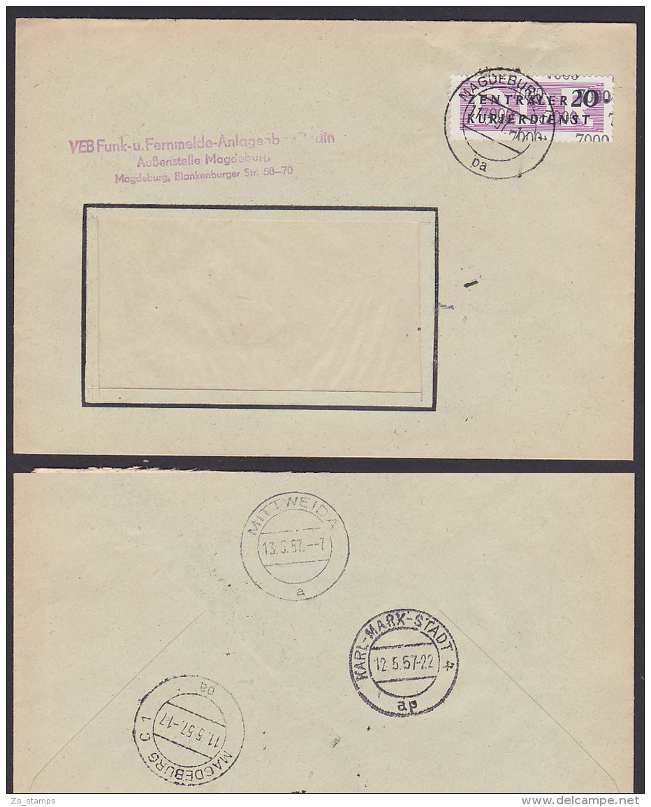 ZKD-Brief B11(7000) Magdeburg Funk- U. Fernmelde-Anlagen Zentraler Kurierdienst Der DDR - Sonstige & Ohne Zuordnung