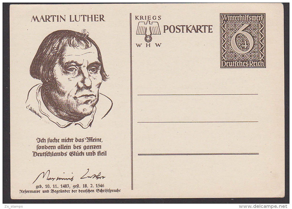 Martin Luther Reformator Begründer Der Deutschen Schriftsprache Card Ungebraucht, Unused Germany P285 - Andere & Zonder Classificatie