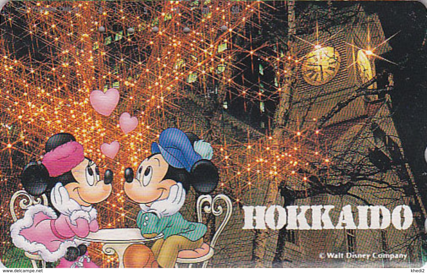 Télécarte Japon DISNEY / 110-164238 - Série Voyage Au Japon N° 1 - Hokkaido / Mickey & Minnie - Japan Phonecard - Disney