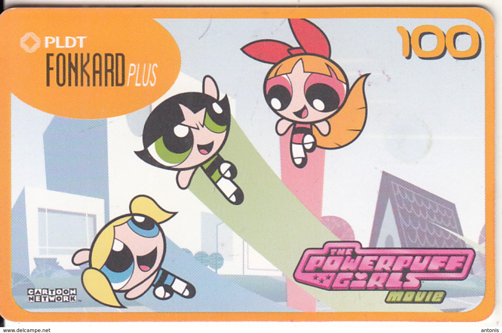 PHILIPPINES(chip) - Cartoon Network, The Powerpuff Girls/Scene 4, CHIP GEM3.1, Exp.date 31/03/04, Used - Philippines