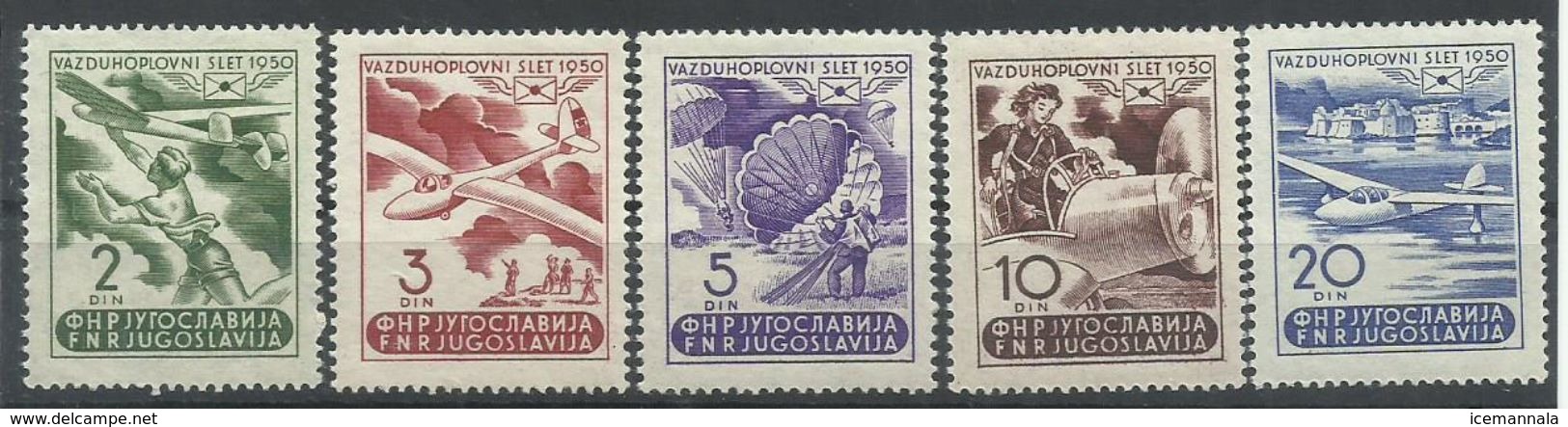 YUGOSLAVIA  YVERT  AEREO  27/31  MNH  ** - Airmail