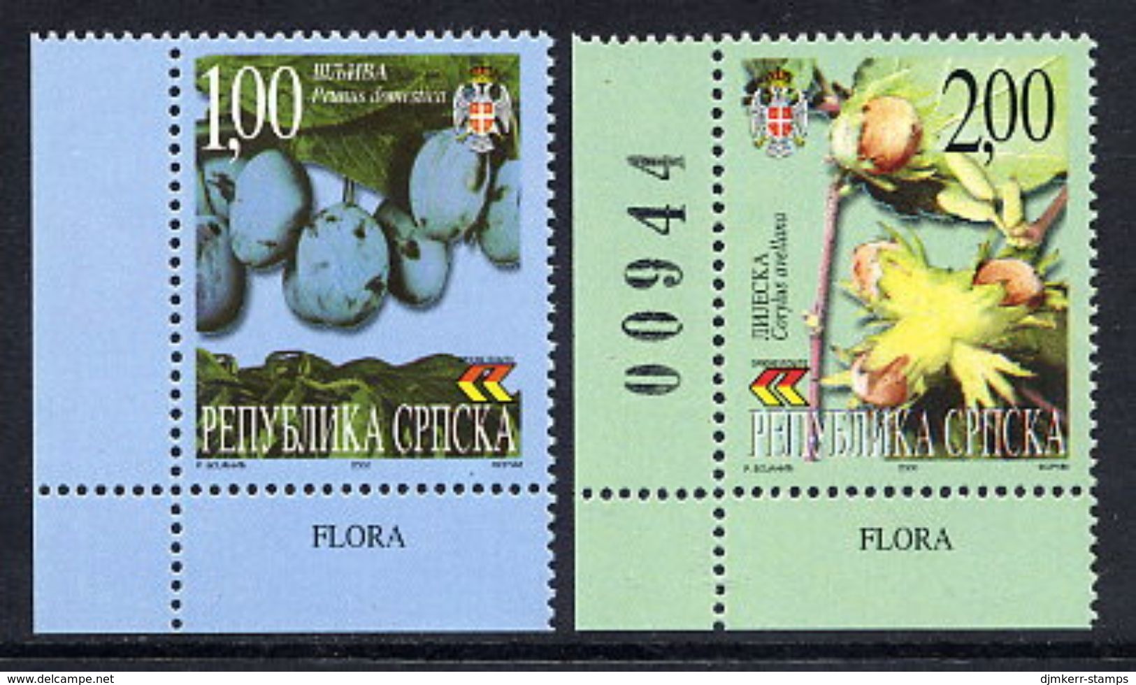 BOSNIAN SERB REPUBLIC 2000 Native Flowers  MNH / **.  Michel 160-61 - Bosnie-Herzegovine