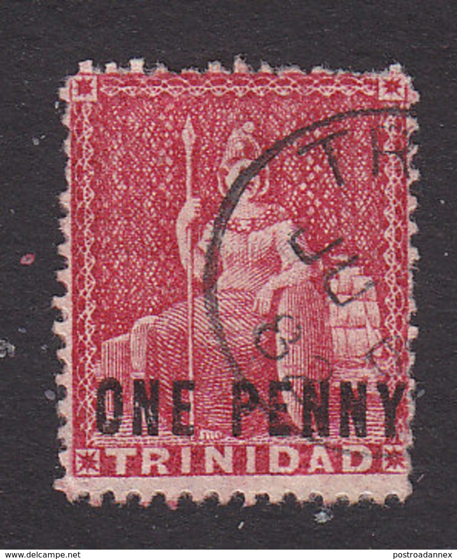 Trinidad, Scott #64, Used, Britannia Surcharged, Issued 1882 - Trinidad & Tobago (...-1961)