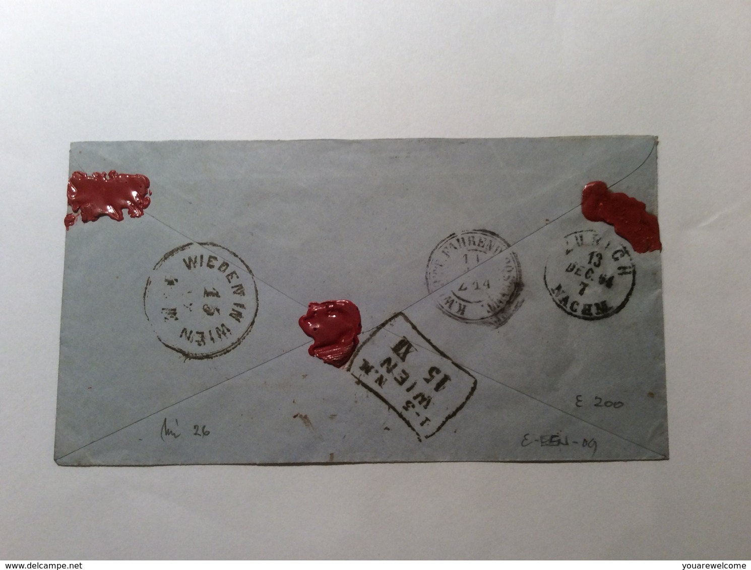 FLUNTERN (Zürich ZH) 1864 Brief Sitzende Helvetia ZNr 34 > WIEN ÖSTERREICH (Schweiz Suisse Lettre Cover - Briefe U. Dokumente