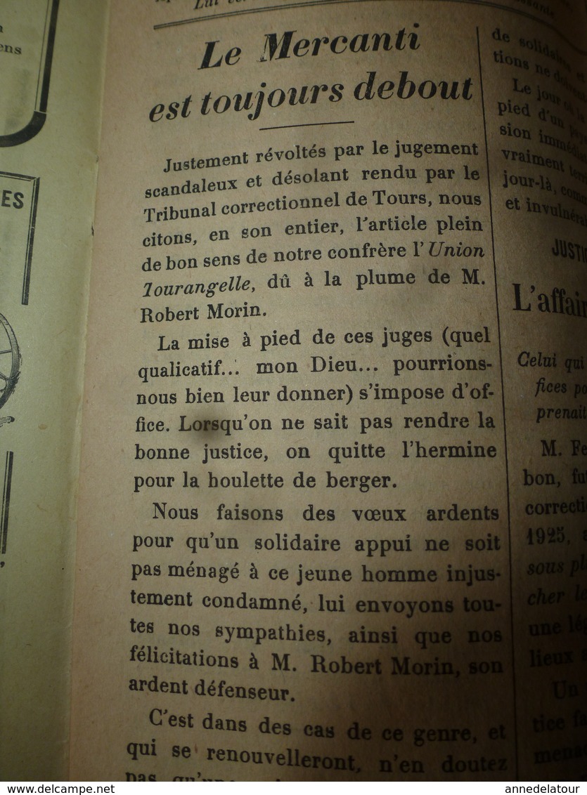 1925 LE BIEN DU TERRIEN ---> Journal:  Virulent Plaidoyer Contre Les Salopards; Les Asperges De L'île De Ré; Etc - Autres & Non Classés