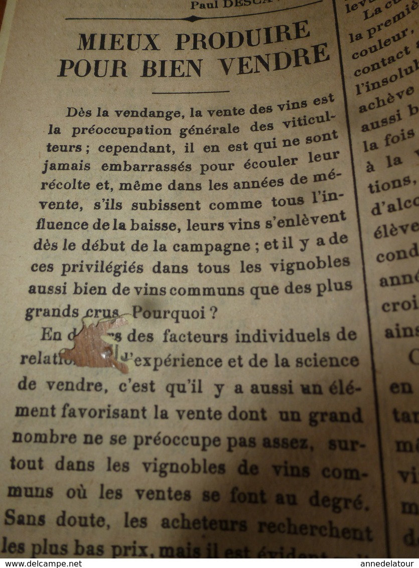 1925 LE BIEN DU TERRIEN ---> Journal:  virulent plaidoyer contre les salopards; Les asperges de l'île de Ré; etc