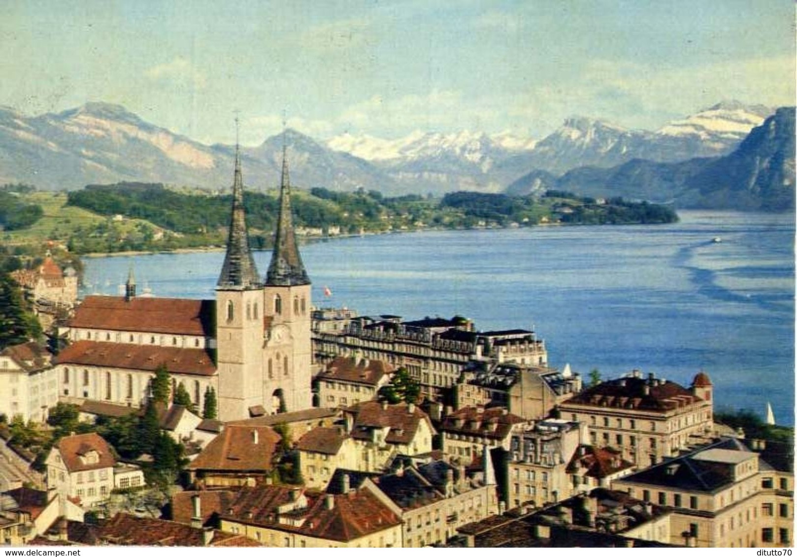 Lucerne - Et Les Alpes - Formato Grande Viaggiata – E 4 - Lucerne