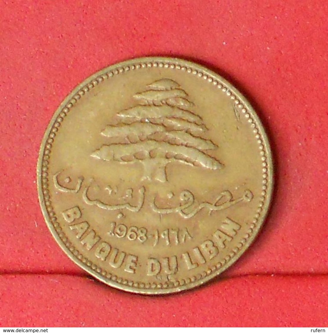 LEBANON 25 PIASTRES 1968 -    KM# 27,1 - (Nº20306) - Liban