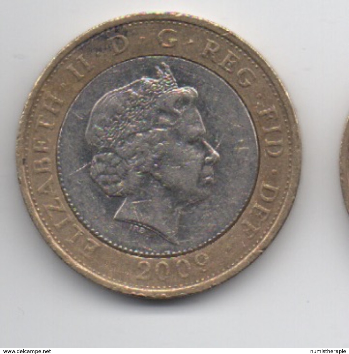 GB UK : 2 Pounds 2009 : Commémorative Robert Burns 1759-1796 : BIMETAL QEII - 2 Pounds