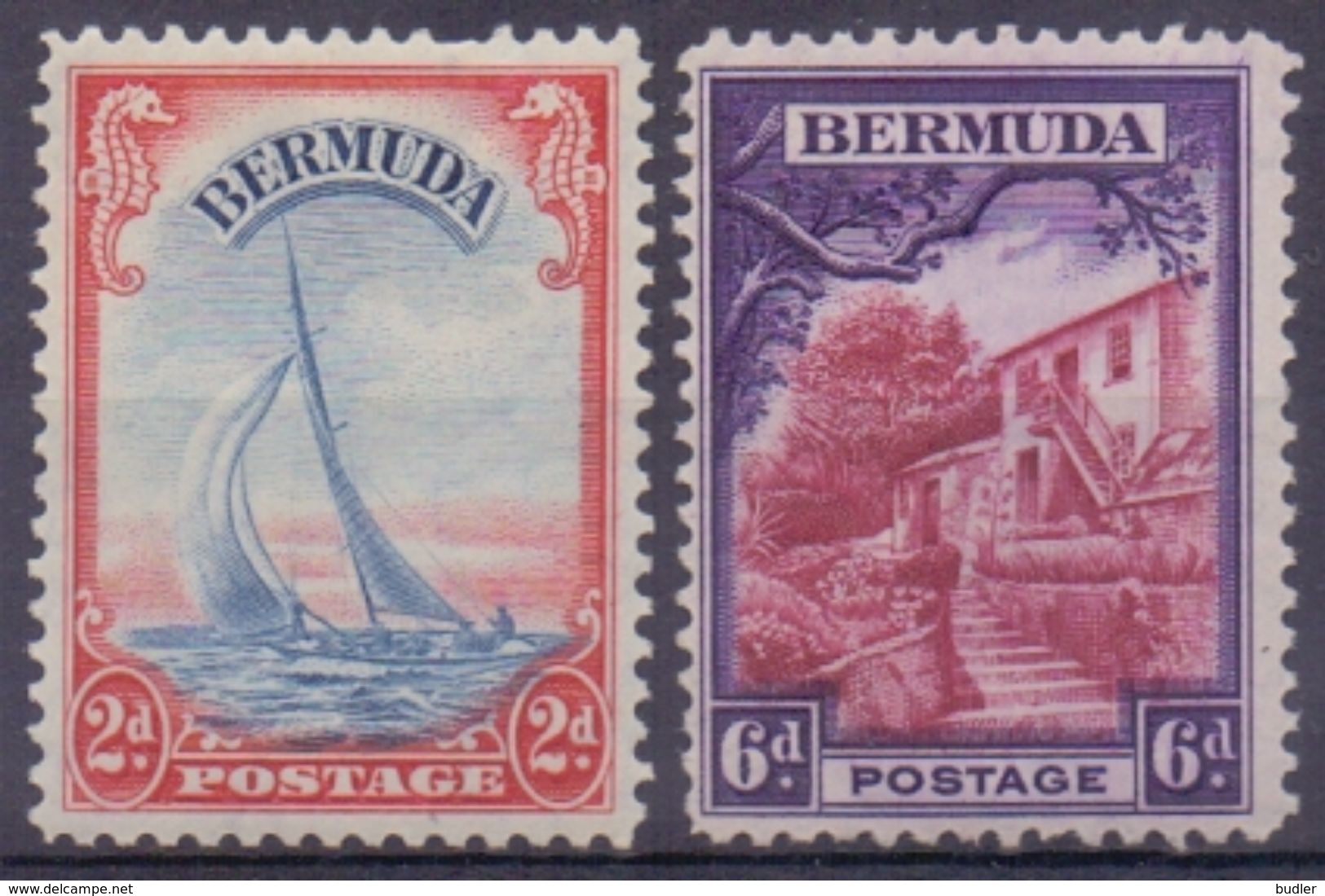 BERMUDA :1936: Y.95,98 Dentelled/ Avec Trace De Charnière/hinged. - Bermudes