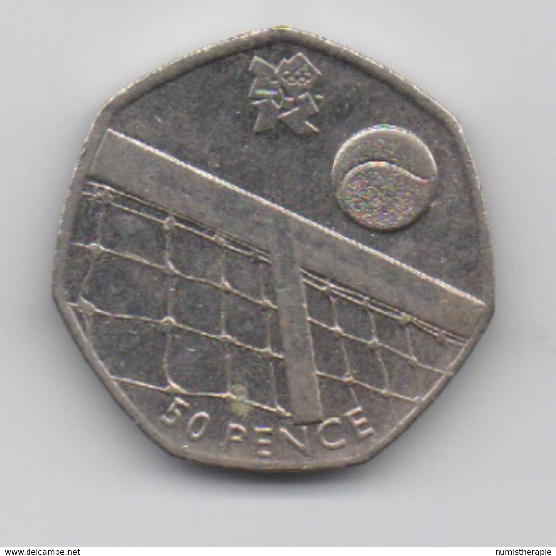 GB UK : 50 Pence 2011 : Tennis (J.O. à Londres 2012) : QEII - 50 Pence