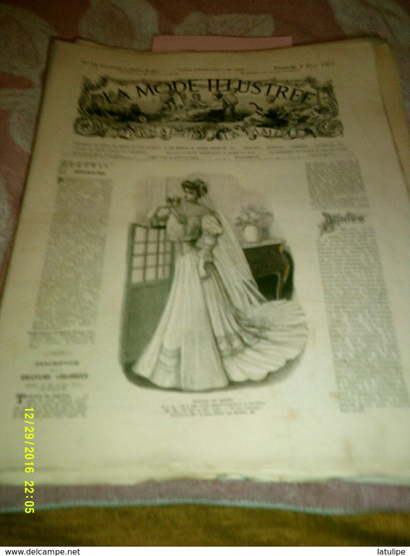 Journal De Famille La Mode Illustrée No 14 ( 0fr 50  Avec Planche De Patron) De  46em Année   2 AVRIL 1905  6 Pages - Mode