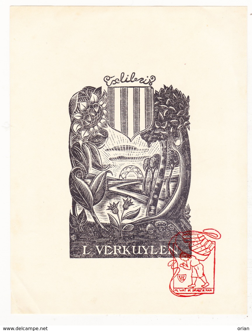 Ex Libris L. Verkuylen / Ontwerp Germaine Cluytmans - Exlibris