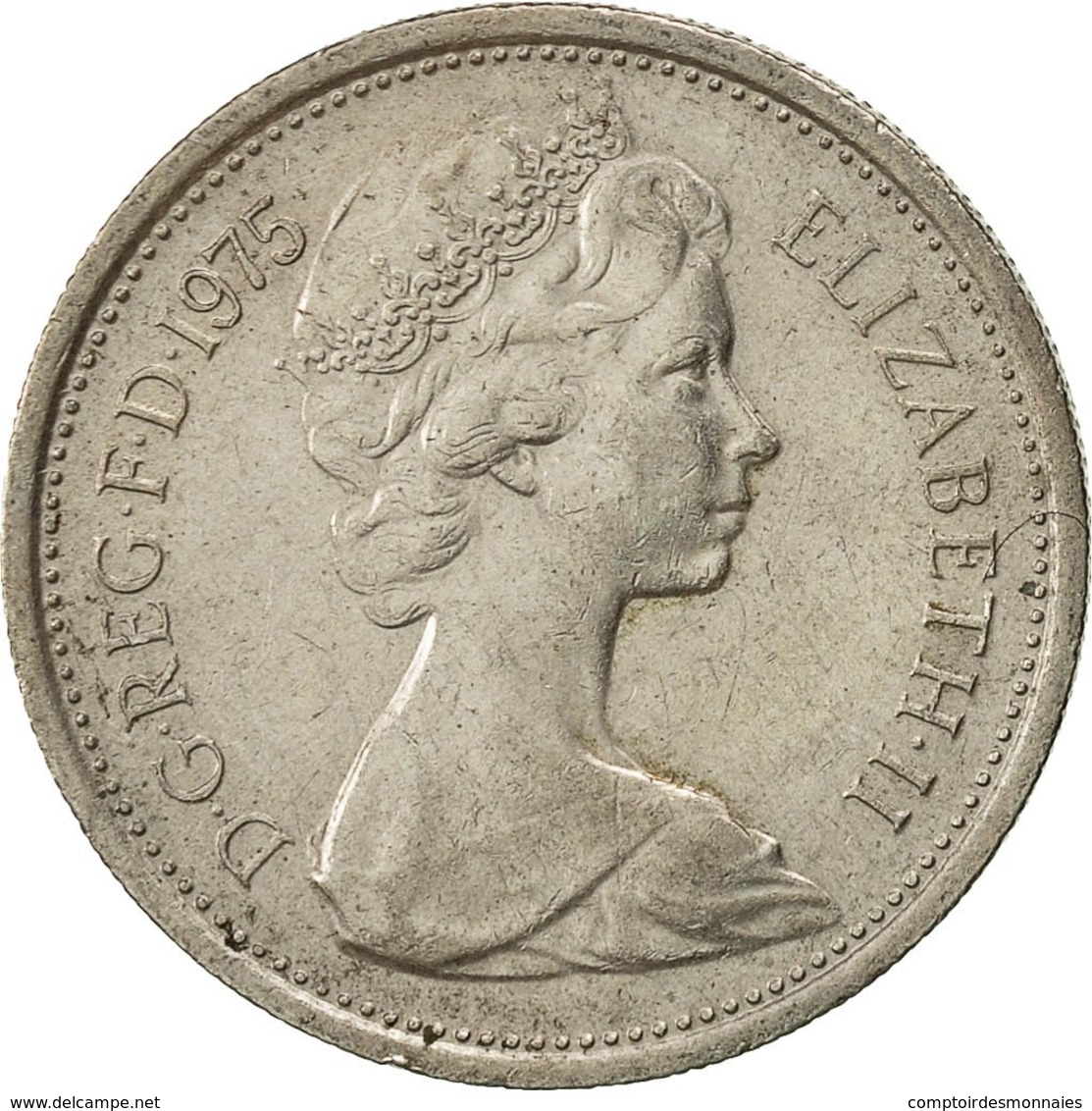 Grande-Bretagne, Elizabeth II, 5 New Pence, 1975, TTB, Copper-nickel, KM:911 - 5 Pence & 5 New Pence