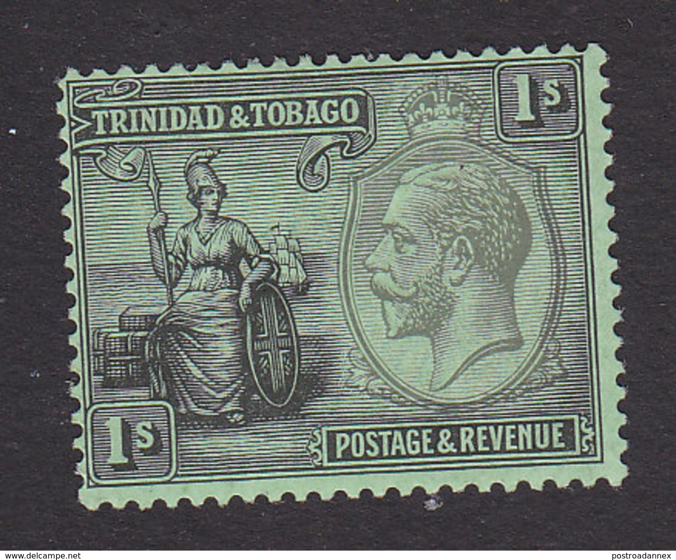 Trinidad And Tobago, Scott #29, Mint Hinged, Britannia, Issued 1922 - Trinidad & Tobago (...-1961)