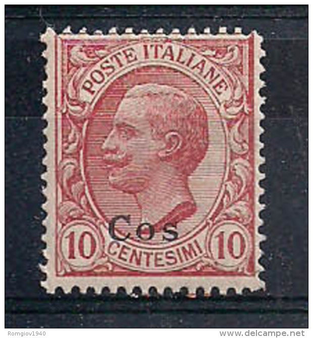 COLONIE ITALIANE     COO    1912     SOPRASTAMPATI     SASS.    3   MLH    VF - Aegean (Coo)