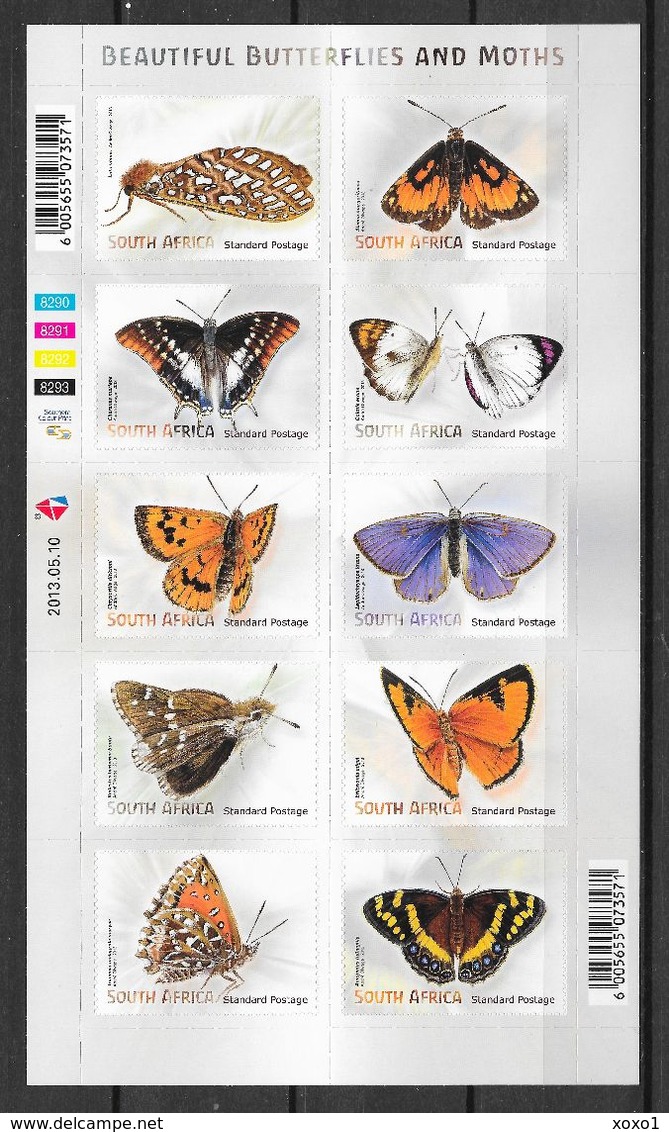 South Africa Südafrika 2013  BUTTERFLIES  10V     MNH** - Neufs