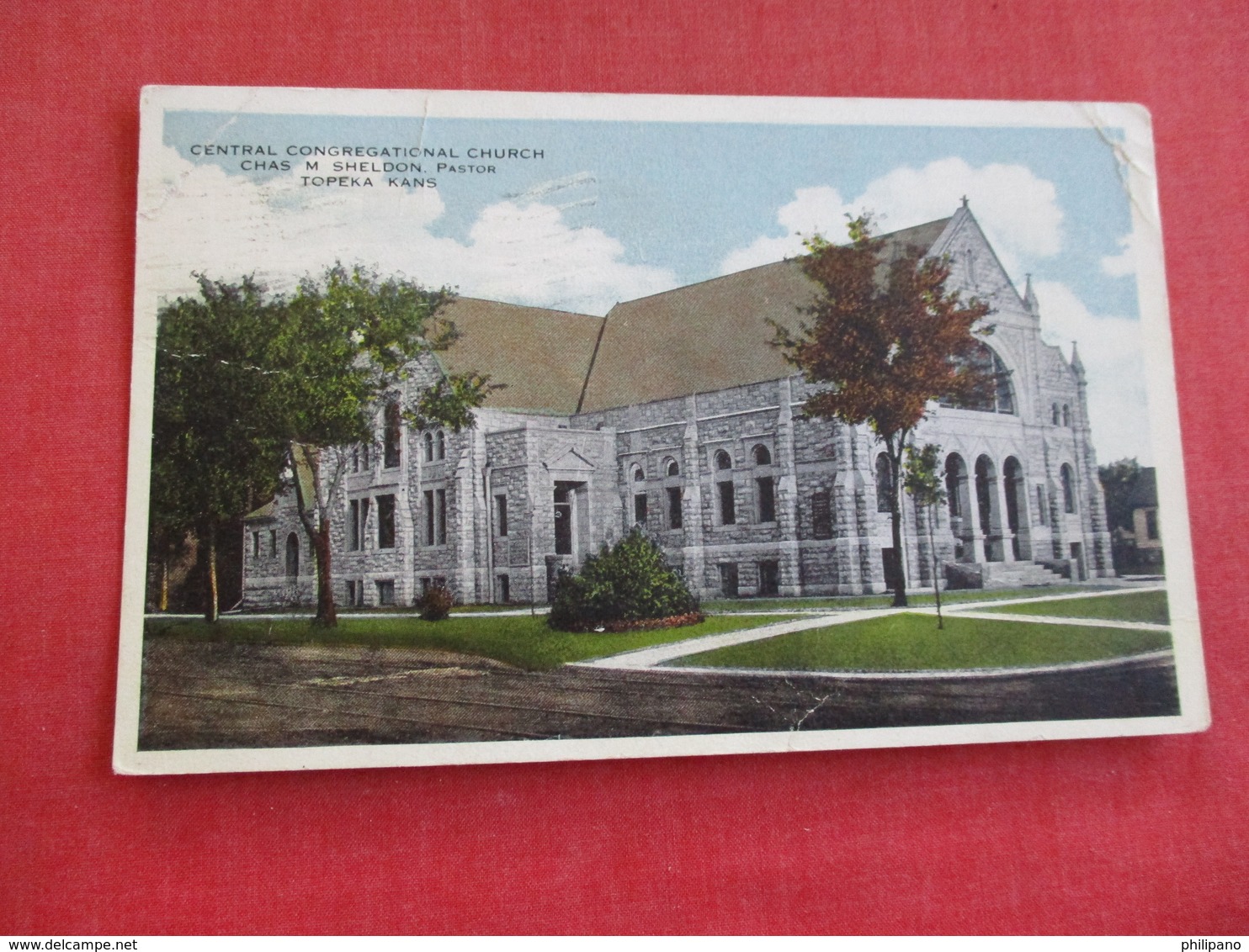 Central Congregational Church Corner Crease Kansas > Topeka >  Ref 2833 - Topeka