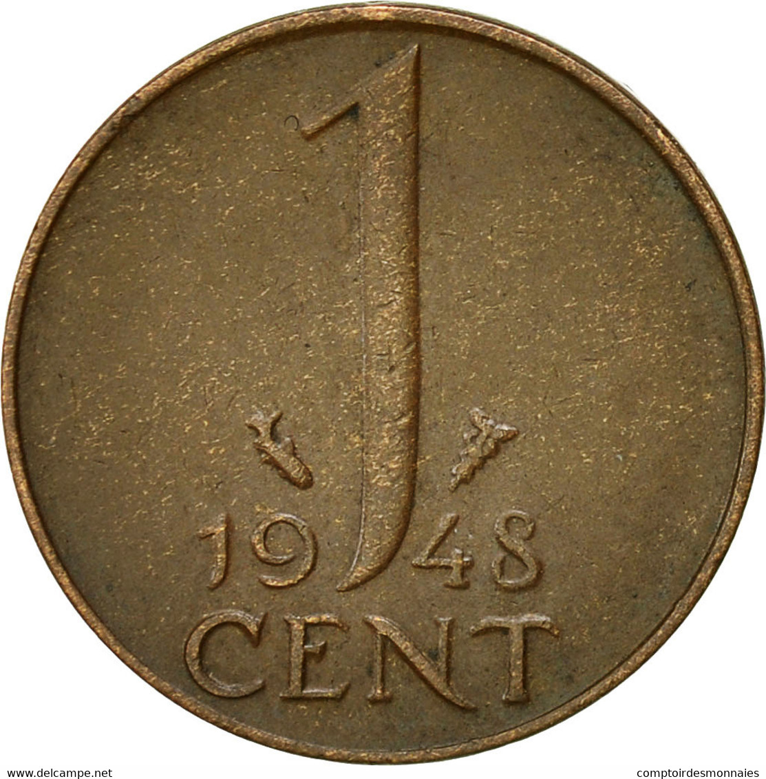 Monnaie, Pays-Bas, Wilhelmina I, Cent, 1948, TB+, Bronze, KM:175 - 1 Cent