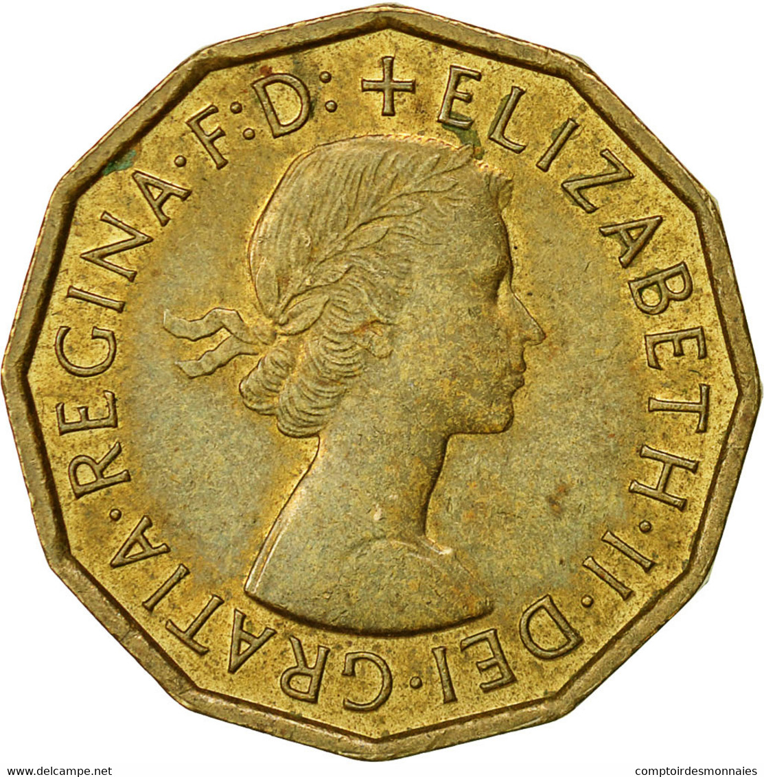 Monnaie, Grande-Bretagne, Elizabeth II, 3 Pence, 1967, TTB, Nickel-brass, KM:900 - F. 3 Pence