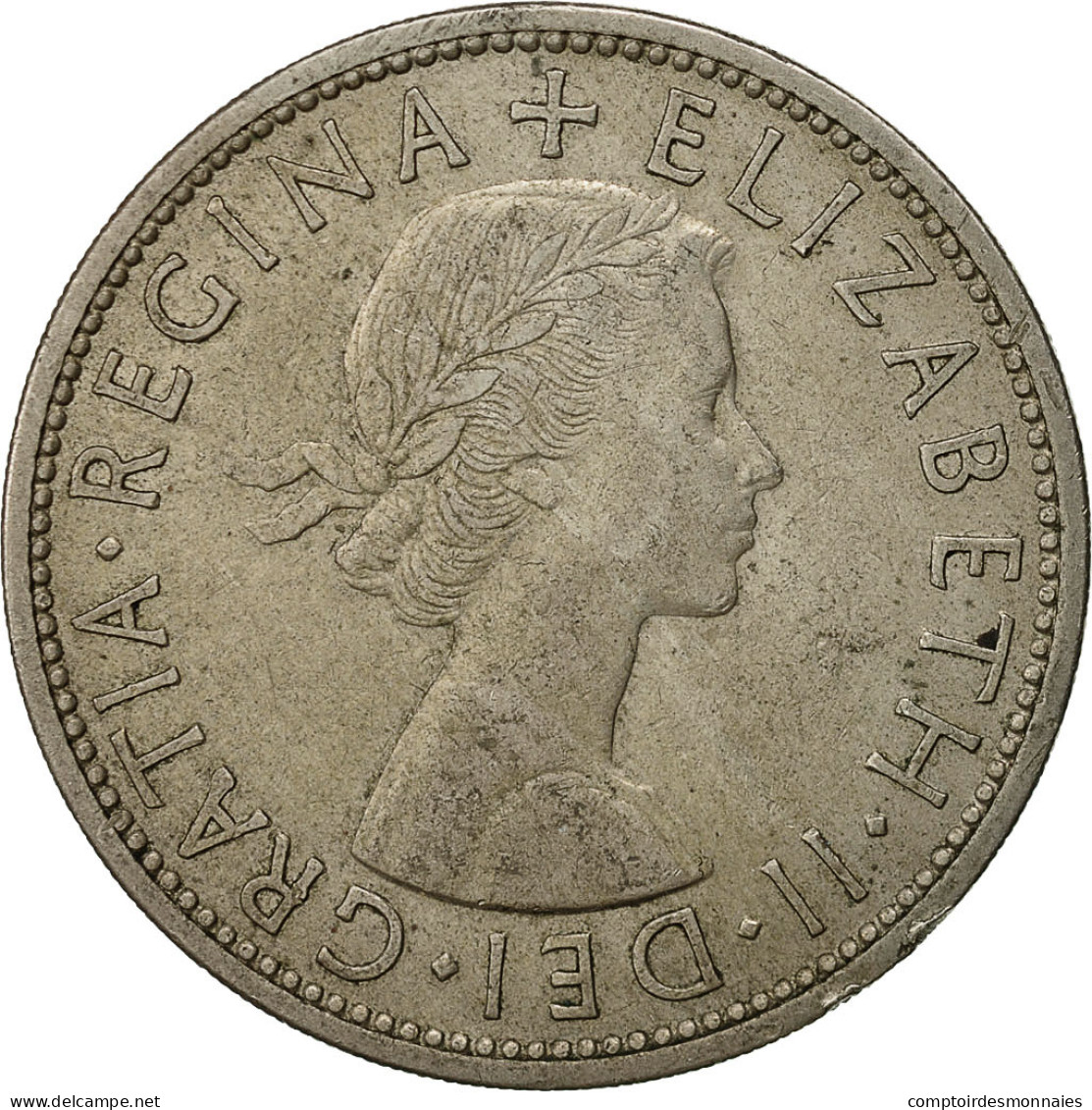 Monnaie, Grande-Bretagne, Elizabeth II, 1/2 Crown, 1955, TTB, Copper-nickel - K. 1/2 Crown