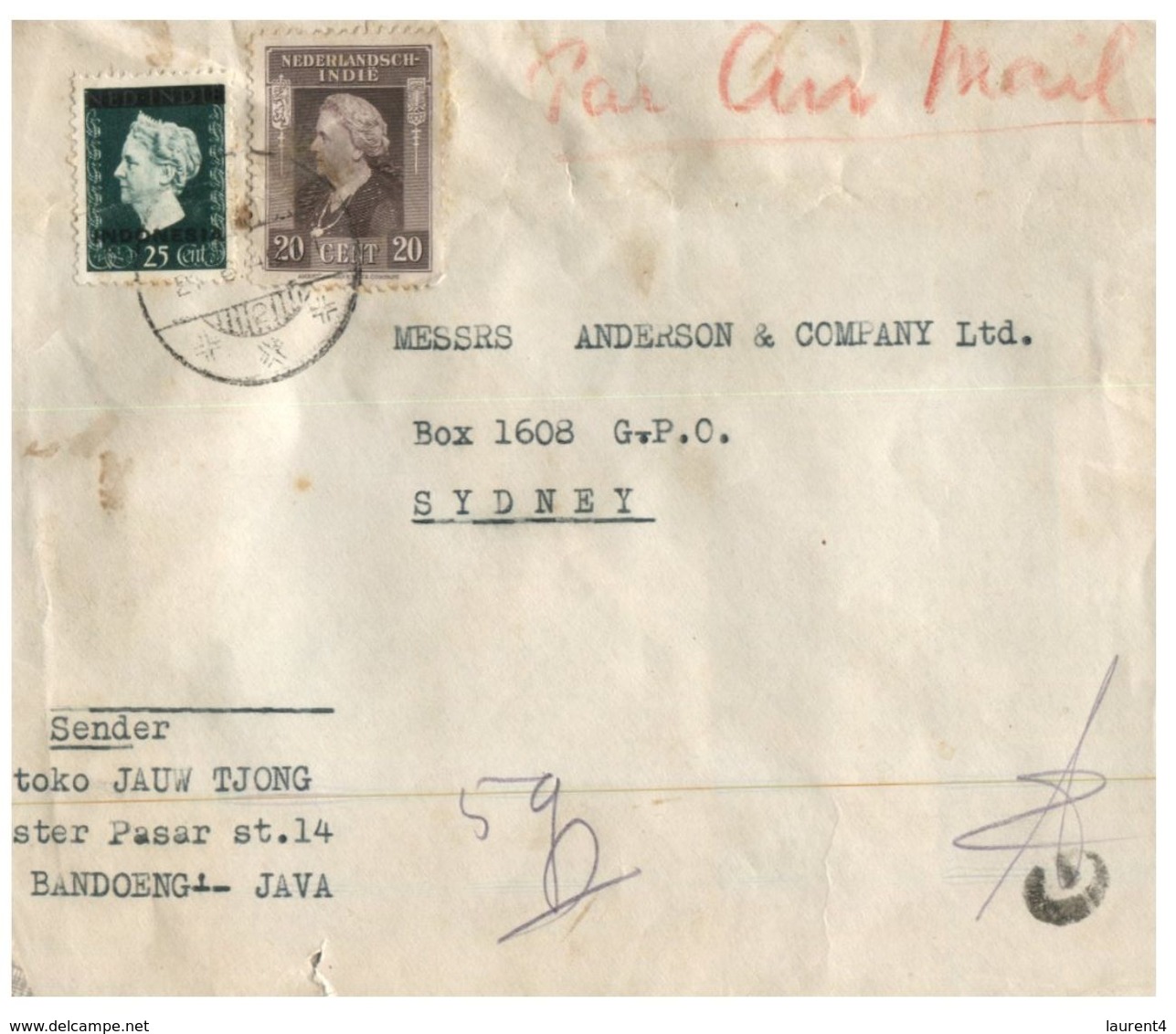 (100) Netherlands Cover Posted To Australia - Niederländisch-Indien