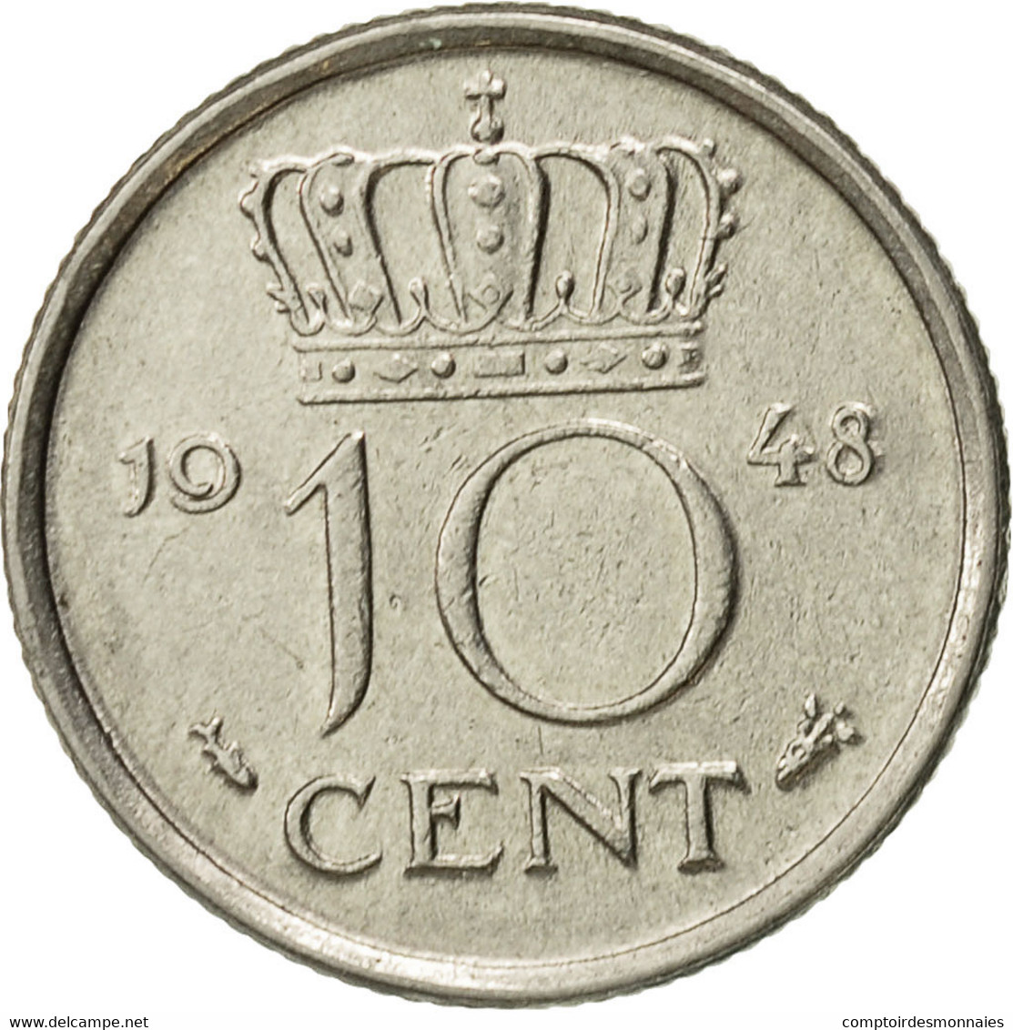 Monnaie, Pays-Bas, Wilhelmina I, 10 Cents, 1948, TB+, Nickel, KM:177 - 10 Cent