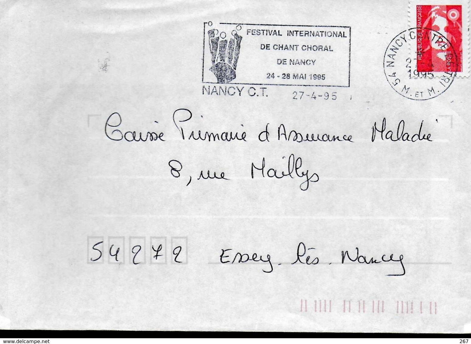 FRANCE  Lettre 1995 Nancy Choral Musique - Music