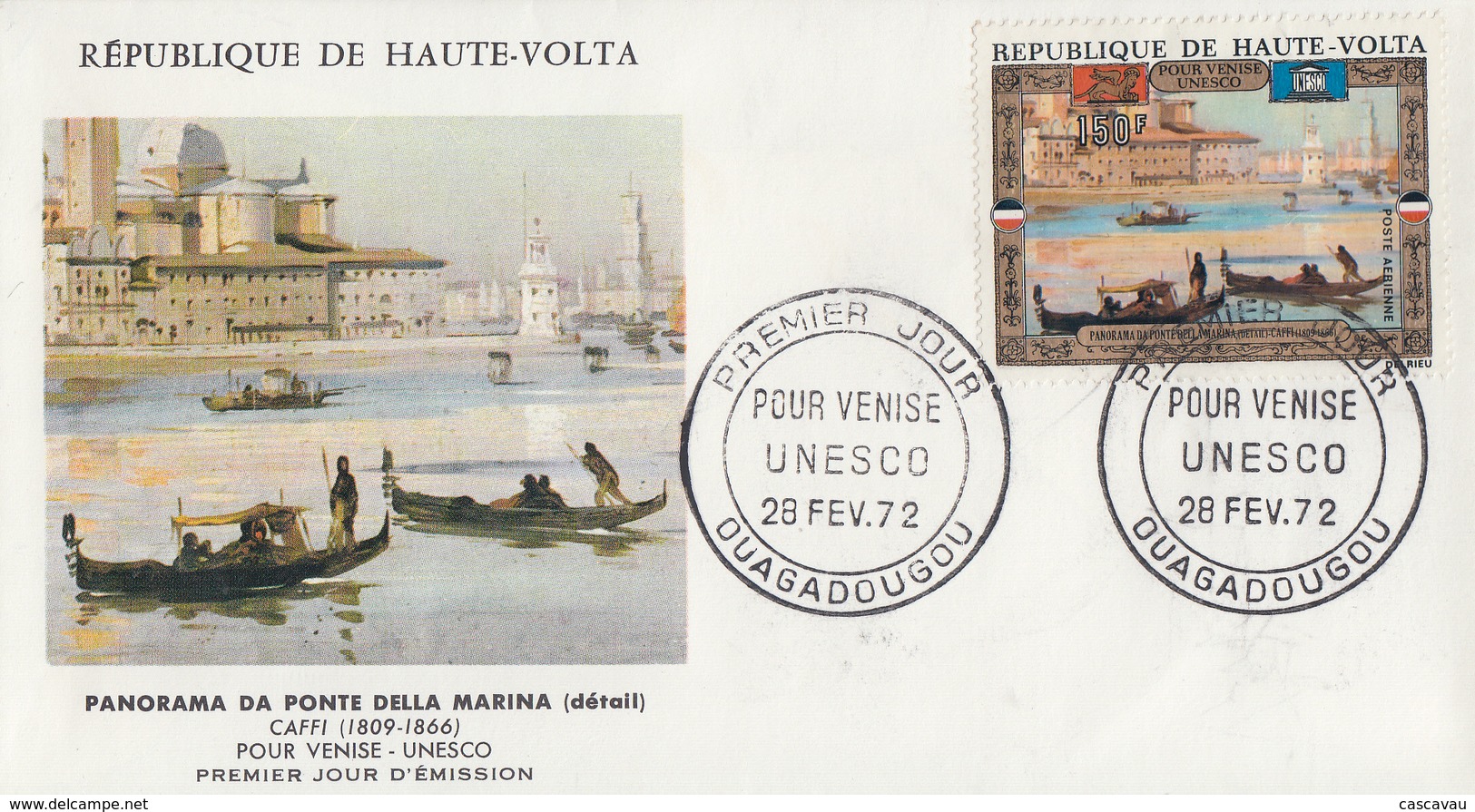 Enveloppe  FDC   1er  Jour   HAUTE  VOLTA   UNESCO   Pour   VENISE   1972 - UNESCO