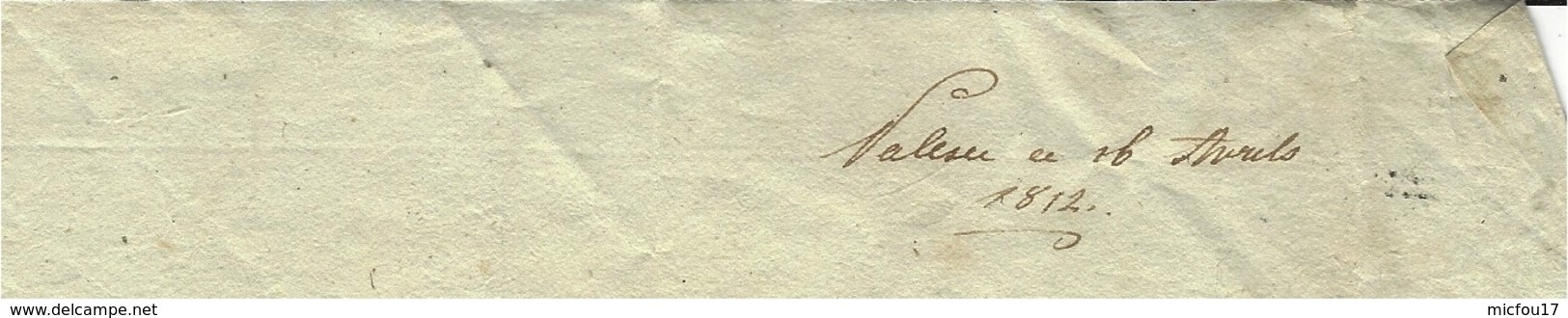 1812- Letter From  Black " AUTRICHE  "  + " Franclfurt Sur Le Main "  To  Westphalie - ...-1850 Préphilatélie