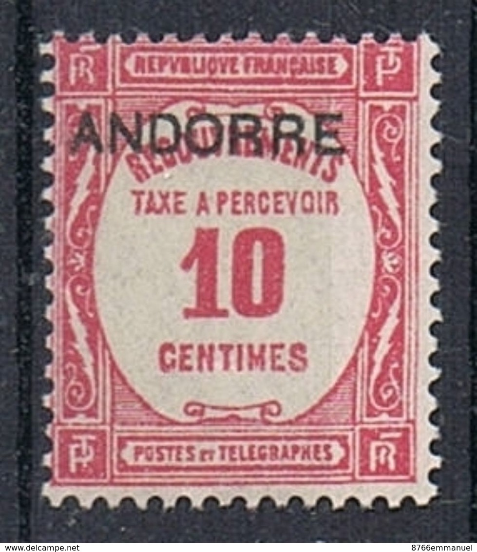 ANDORRE TAXE N°10 N* - Neufs