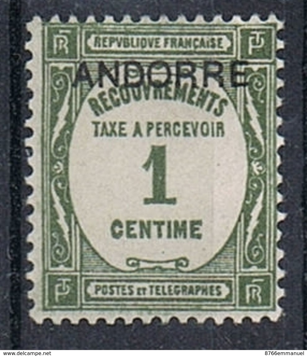 ANDORRE TAXE N°9 N* - Unused Stamps
