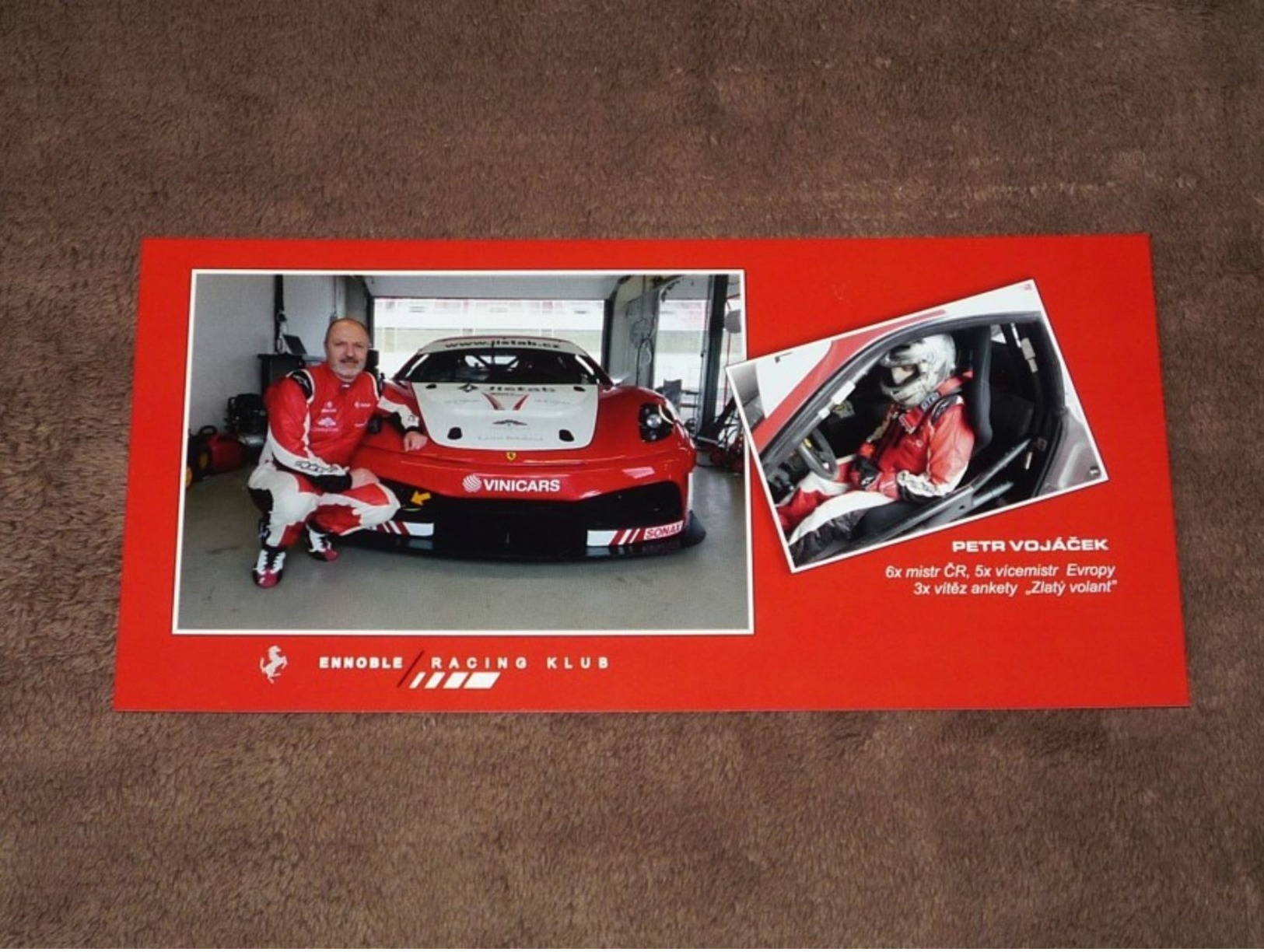 Petr VOJACEK - (Ferrari 430 GT3), Original Signée Carte/card/cartolina 10x21 Cm - Le Mans