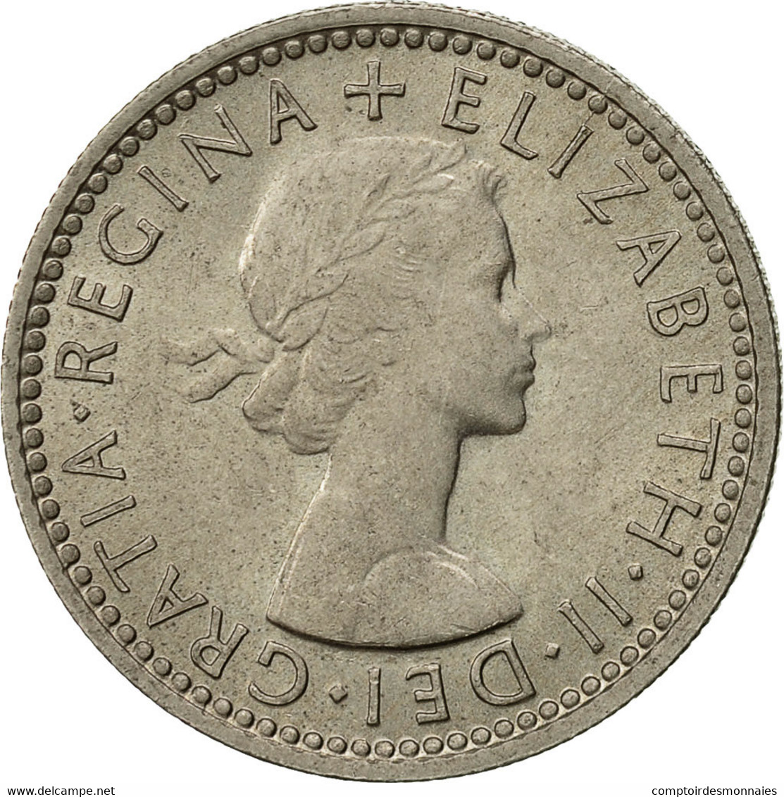 Monnaie, Grande-Bretagne, Elizabeth II, 6 Pence, 1958, TTB+, Copper-nickel - H. 6 Pence