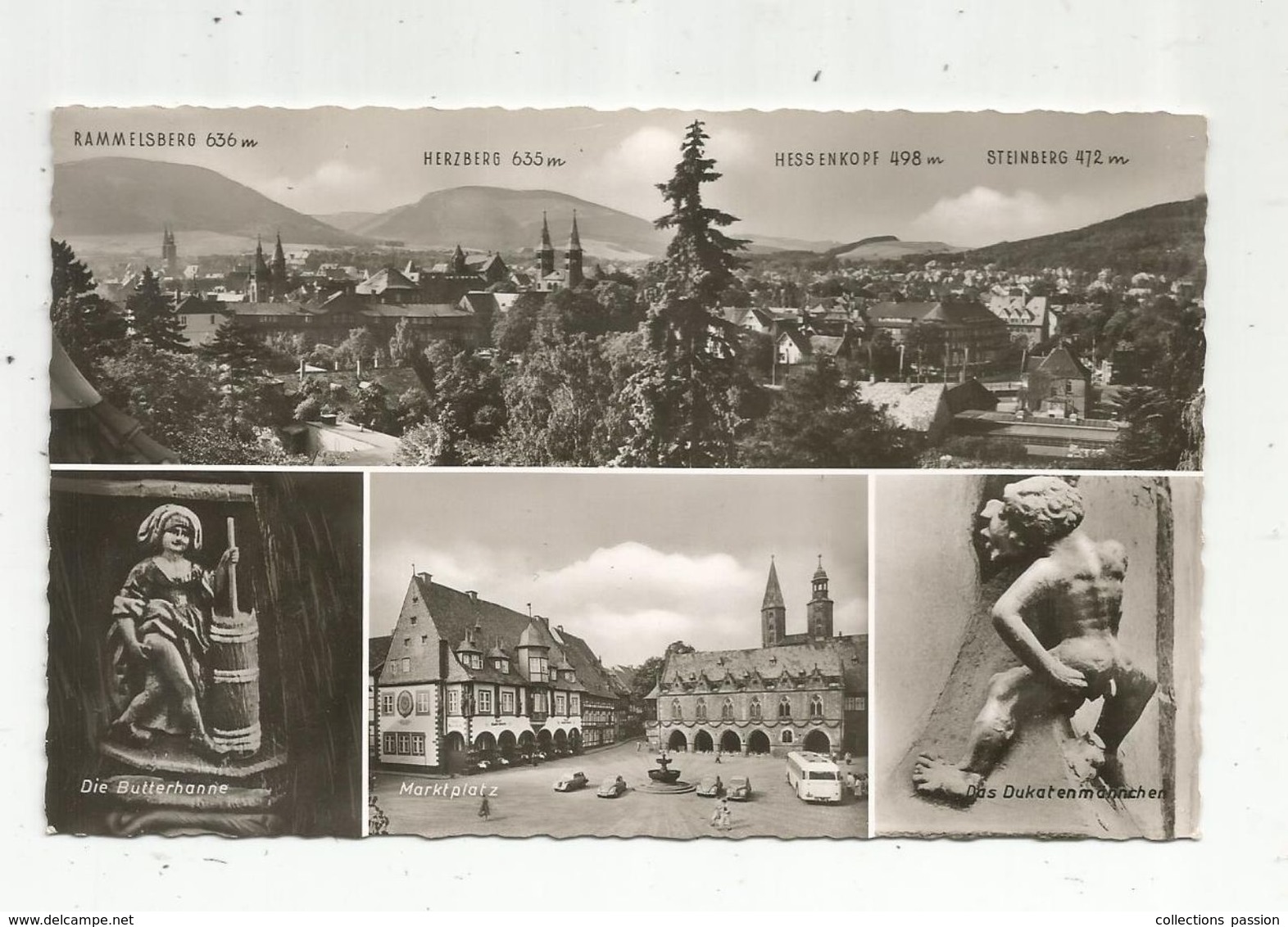 Cp, Allemagne, GOSLAR / HARZ ,multi Vues , Vierge ,timbrée 10 , Ed. Lederbogen - Goslar