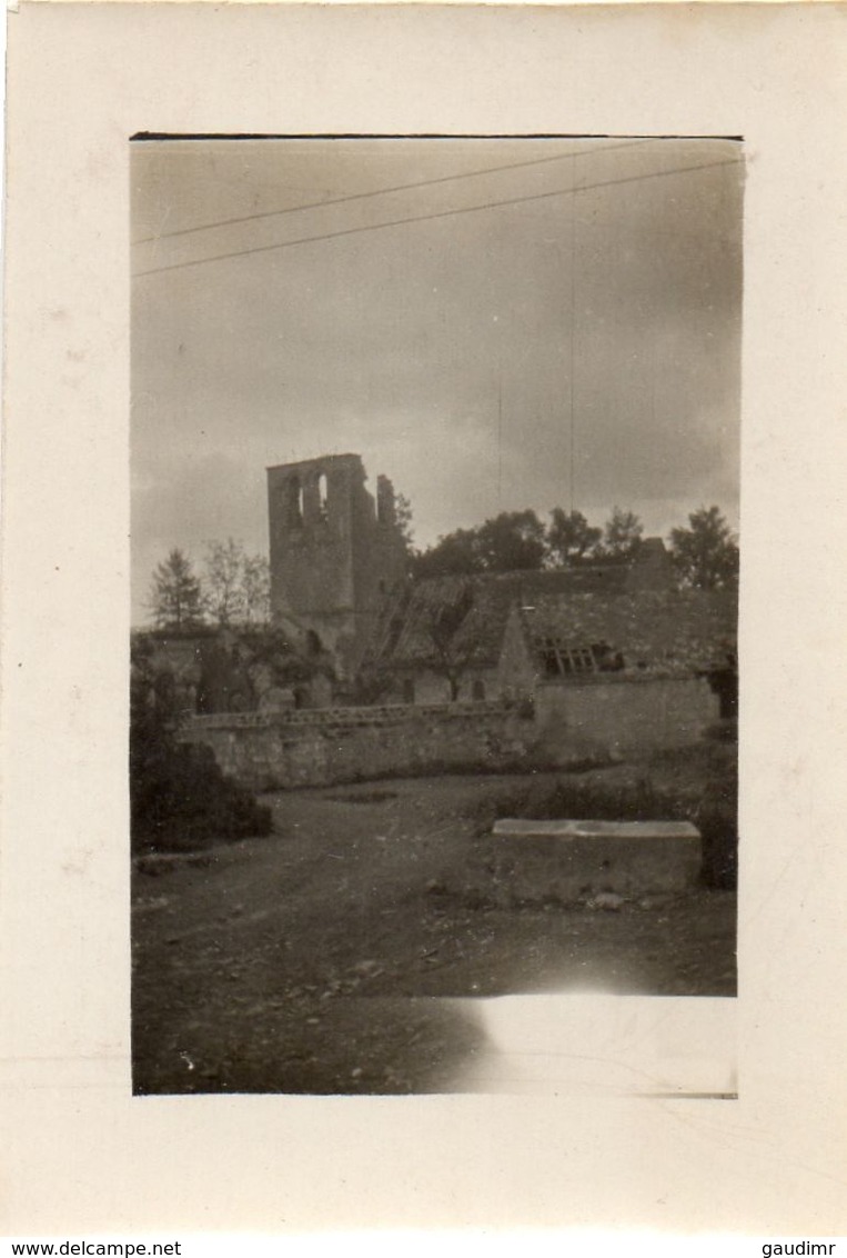 PHOTO FRANÇAISE - LES RUINES DE CONDE SUR AISNE  PRES DE NANTEUIL LA FOSSE - AISNE OCT. 1917 - GUERRE 1914 1918 - 1914-18