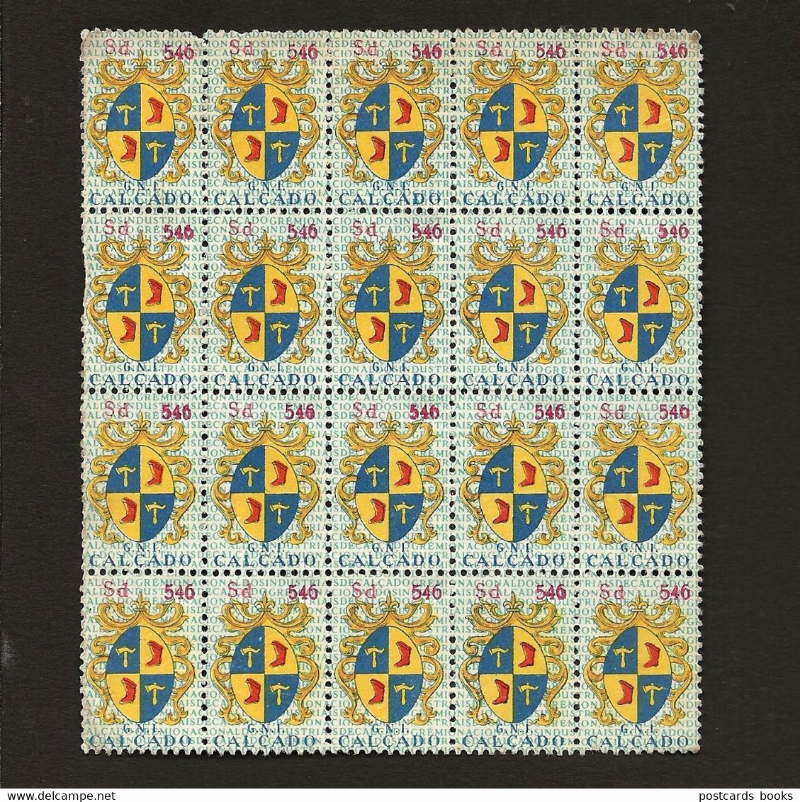 Lote De 20 SELOS / Vinhetas GREMIO NACIONAL SINDICATO De CALÇADO Cinderella Poster Stamps PORTUGAL SHOES Sheet SET Of 20 - Emissioni Locali