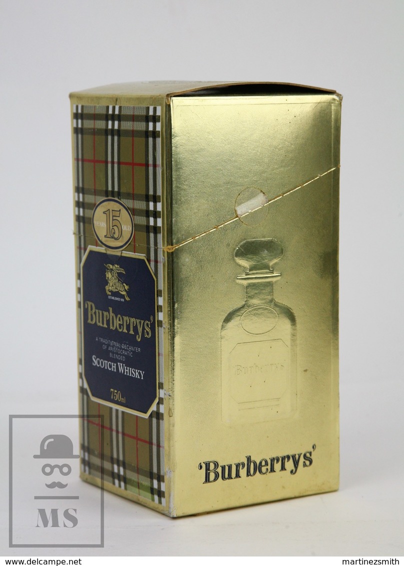 Empty Vintage Burberrys 15 Years Old Scotch Whisky Presentation Box - Otros & Sin Clasificación