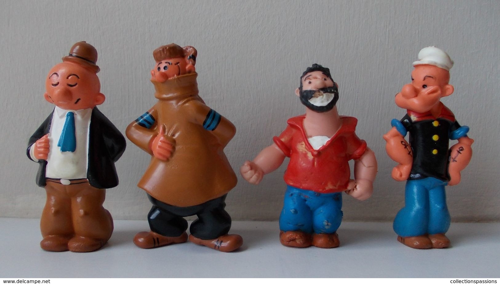 Lot De 4 Figurines - POPEYE - BRUTUS - GONTRAN - HAM - Année 80 Heimo - - Other & Unclassified