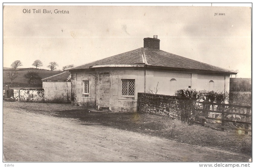 ***ecosse ***  GRETNA Old Toll Bar - Stamped  1920 -- TTBE - Dumfriesshire