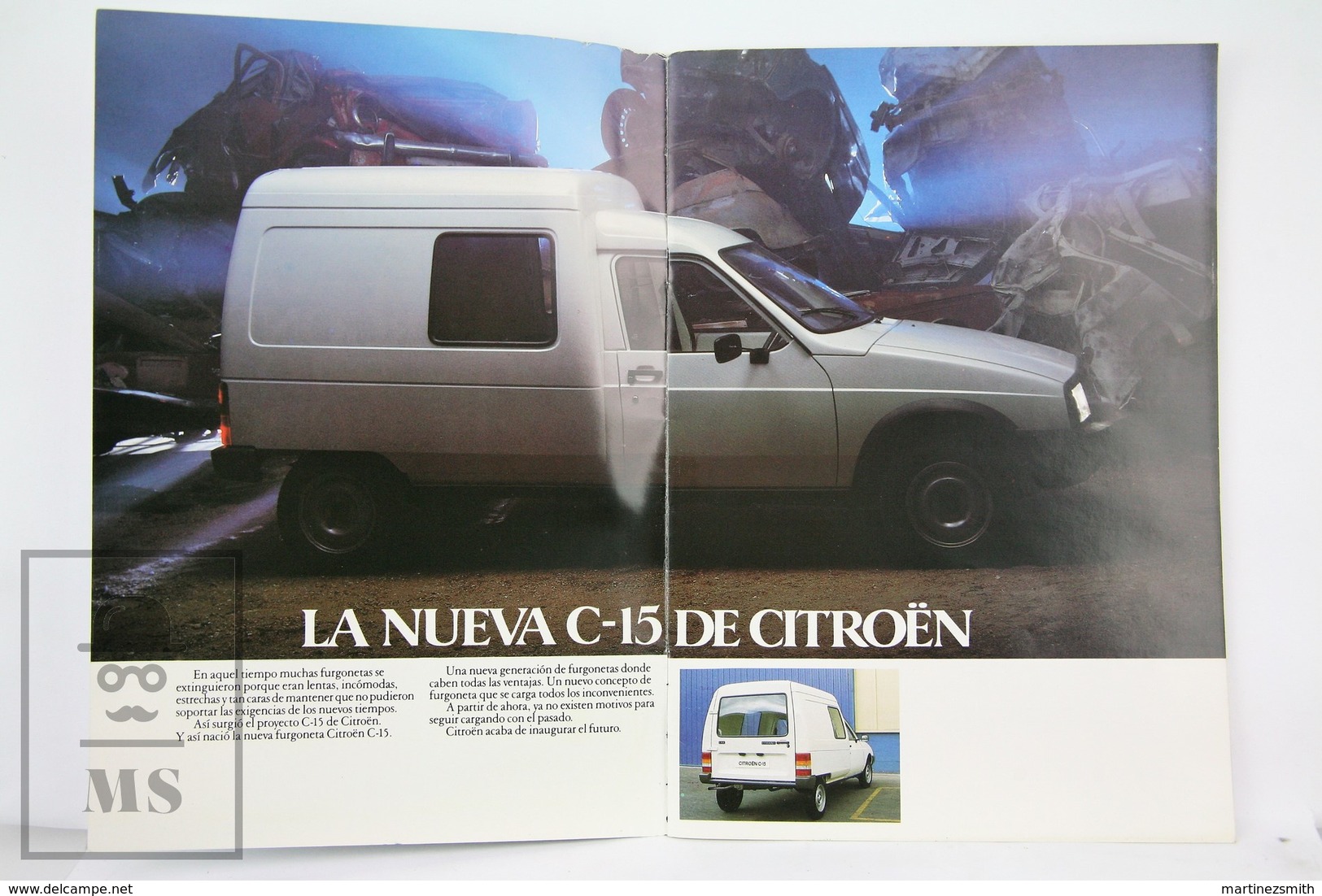 Vintage 1980's Citroen C15 Spanish Advertising Sales Brochure - Coches