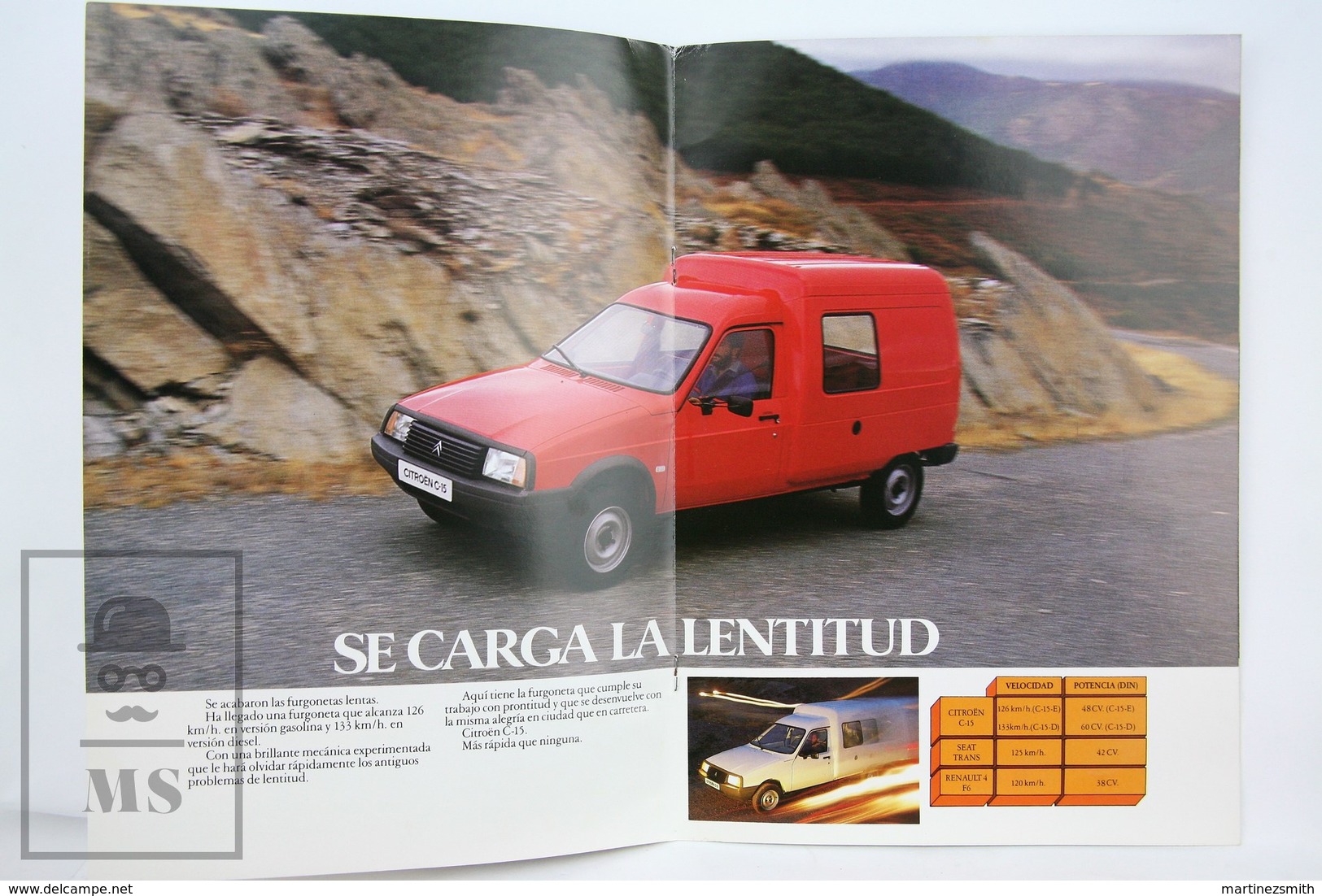Vintage 1980's Citroen C15 Spanish Advertising Sales Brochure - Automobili