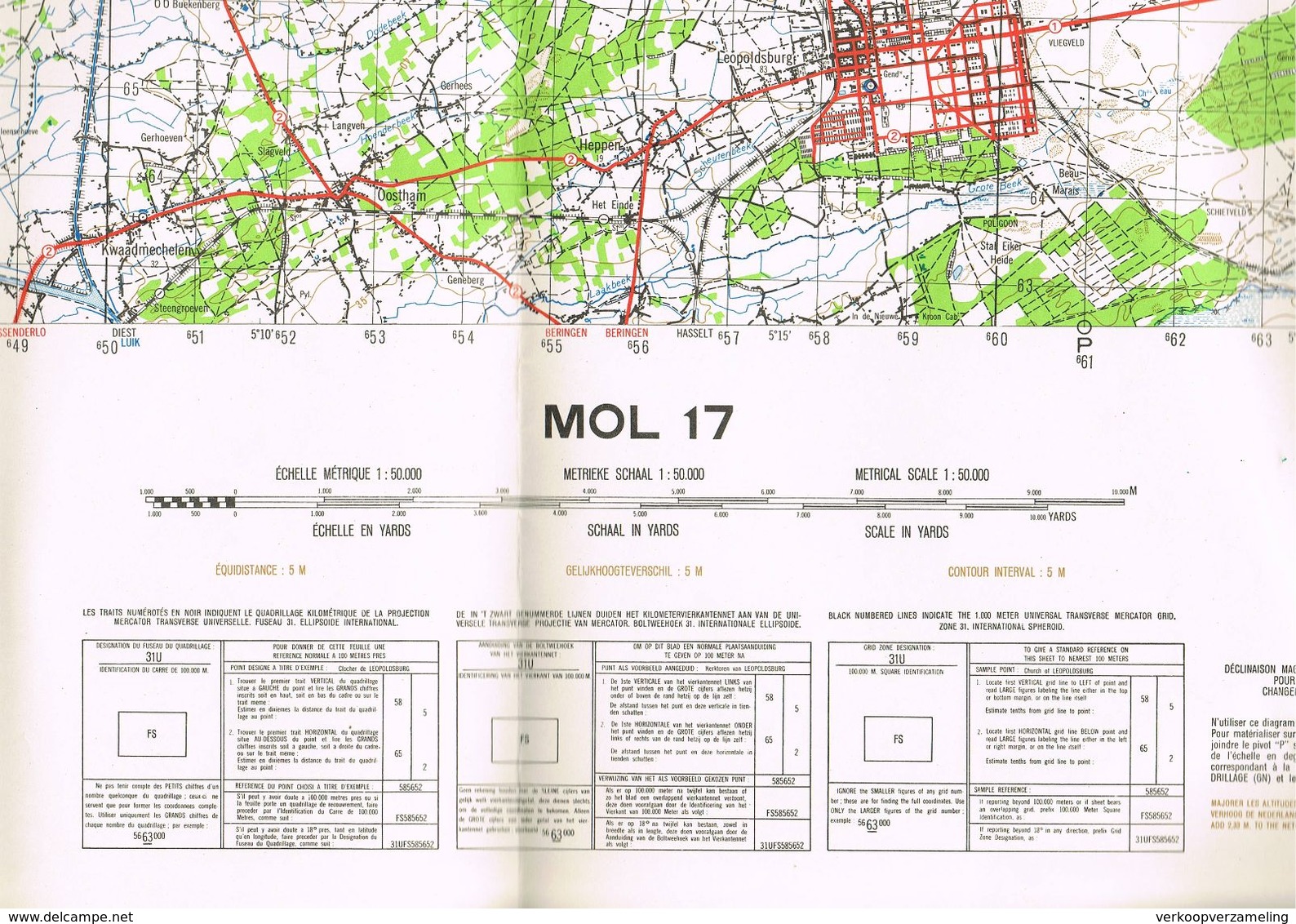 MOL Stafkaart - Cartes Topographiques