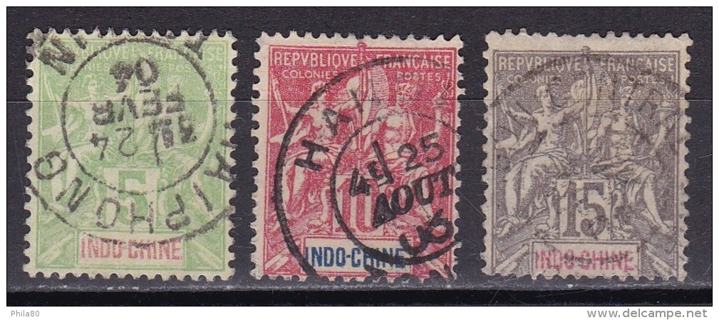 Indochine N°17,18,19 - Used Stamps