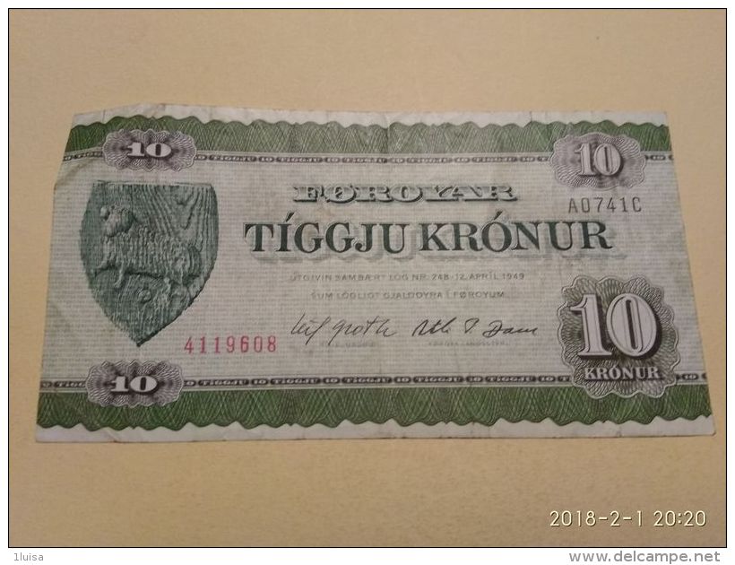 10 Kronur - Féroé (Iles)