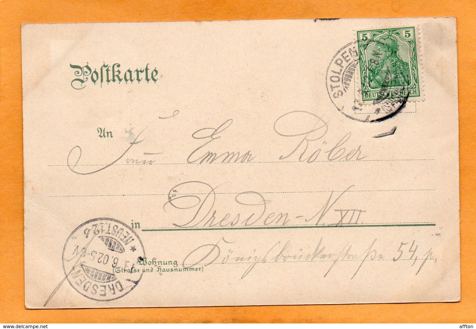Gruss Aus Stolpen Germany 1902 Postcard - Stolpen