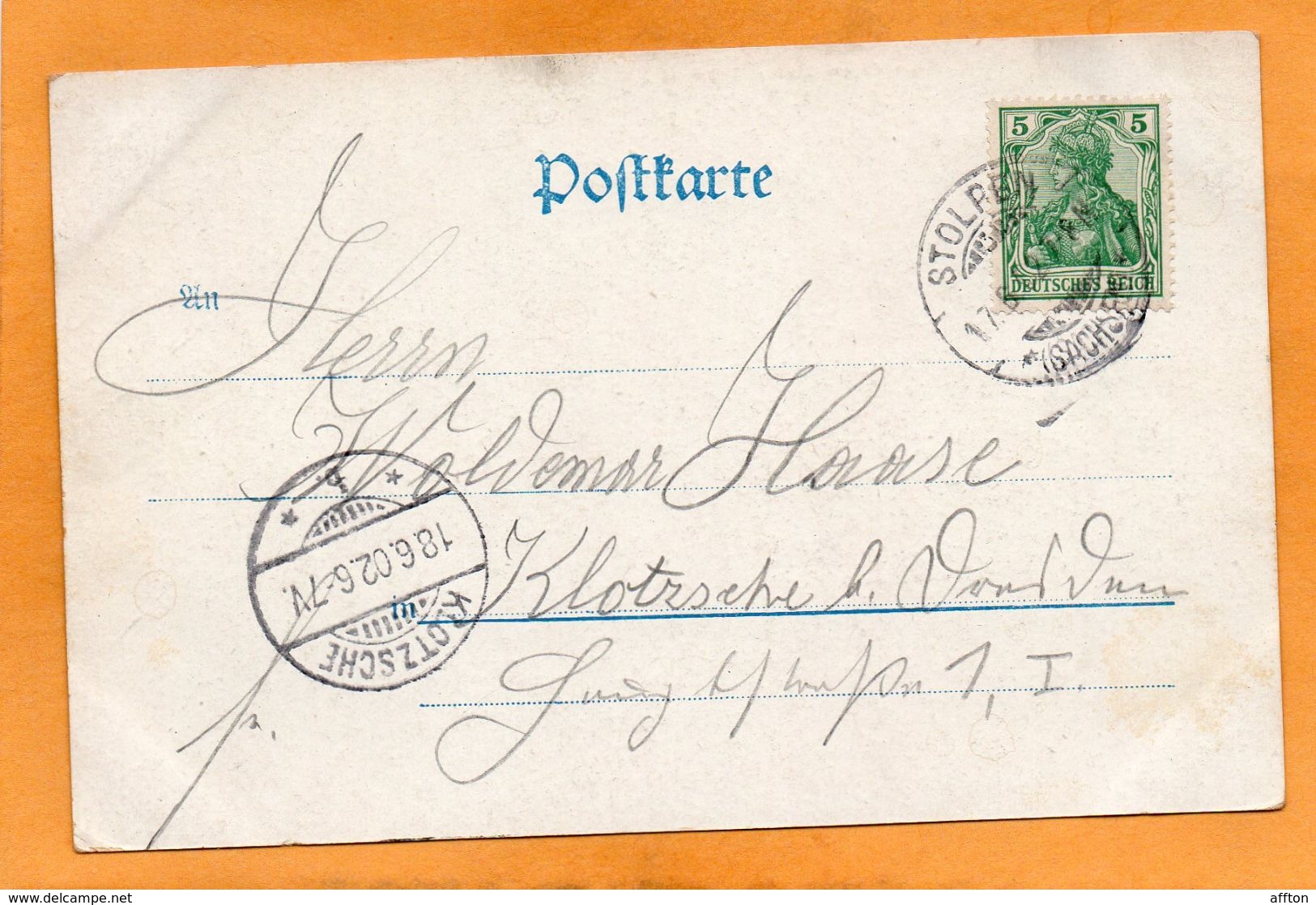 Gruss Aus Stolpen Germany 1902 Postcard - Stolpen