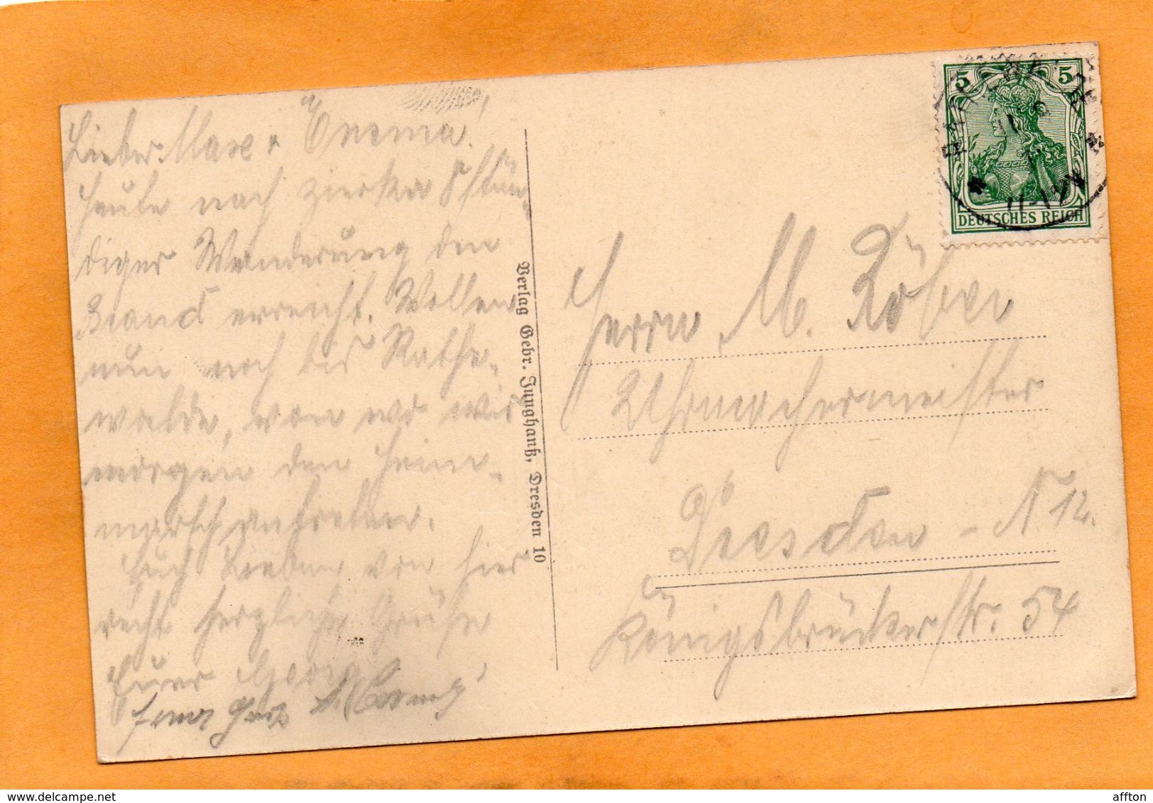 Brand Germany 1910 Postcard - Hohnstein (Saechs. Schweiz)